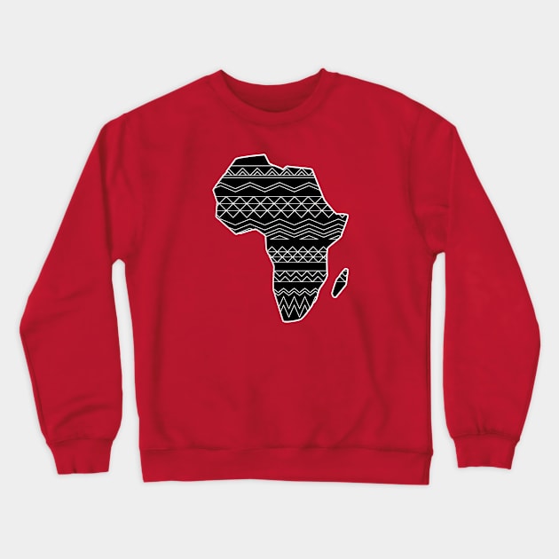 World Map Africa Continent Afrique Crewneck Sweatshirt by GBDesigner